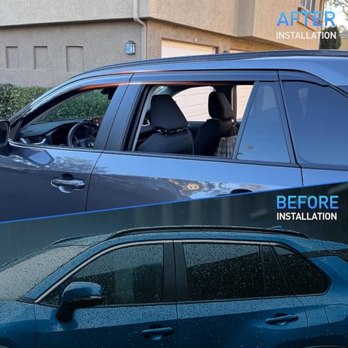 Image of Nilight Window Rain Guards for Toyota Rav4 2019-2024, Out-Channel 6PCS