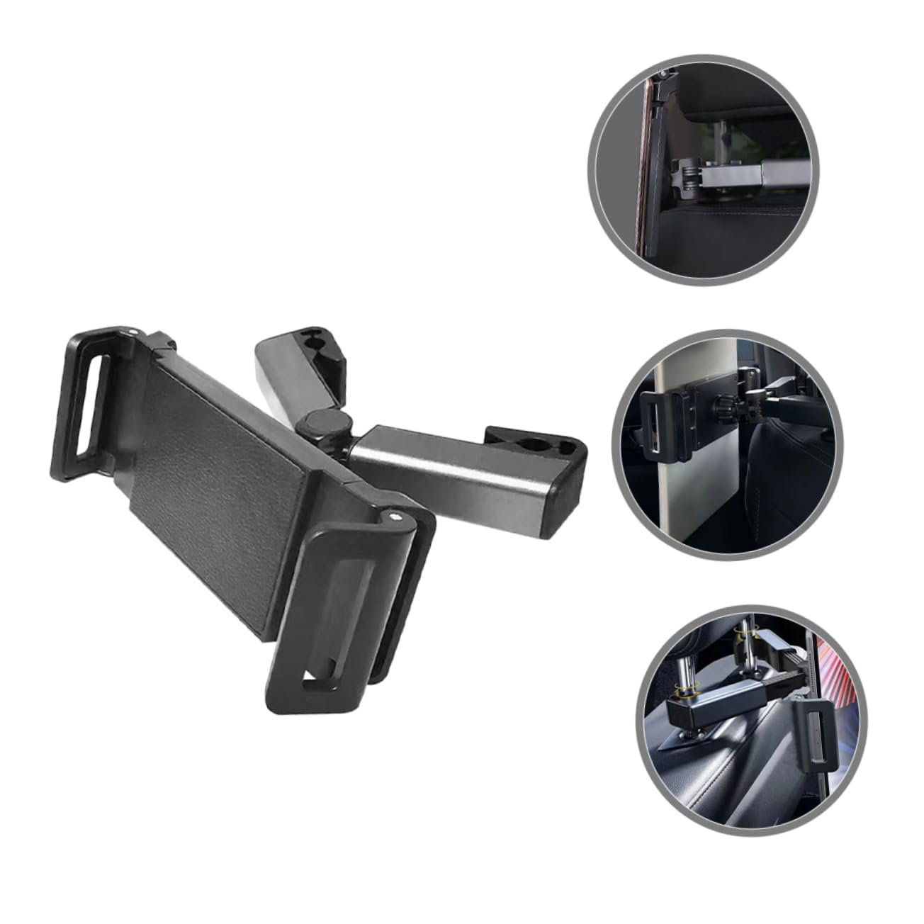 HOMSFOU Car Tablet Mount Seat Headrest Holder No- Easy Installation Compatible Tablets and Phones for Travel and Daily Use