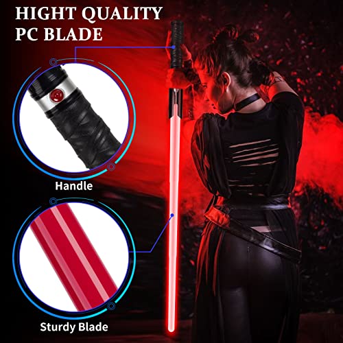Miwind 8108-9 Light Sabers, 2-In-1 Led Dual Swords Set With Fx Sound And Bandages Shaped Realistic Handle thumb #2