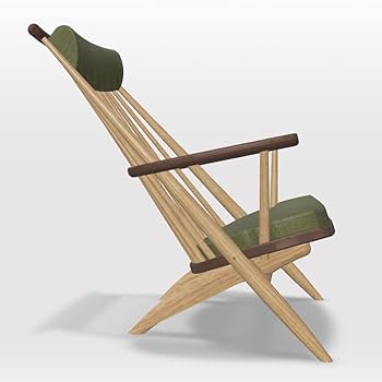 Amazon.co.jp: CIVIL イージーチェア (ウォールナット+オーク