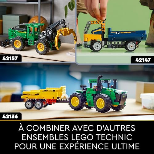 LEGO Technic John Deere 9700 Jouet de Tracteur pour Enfants, Véhicule Agricole, Modèle de Véhicule à Construire avec Fonctions Réalistes pour Jeu Créatif, Cadeau pour Garçons et Filles Dès 9 Ans 42168