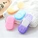 Produktbild ICYANG 4 Boxen Tragbare Mini Hand Waschen Seifenblätter mit Kunststoffbox Duftende Schaum Papier Seife Einweg Reise Camping Außerhalb (zufällige Farbe)