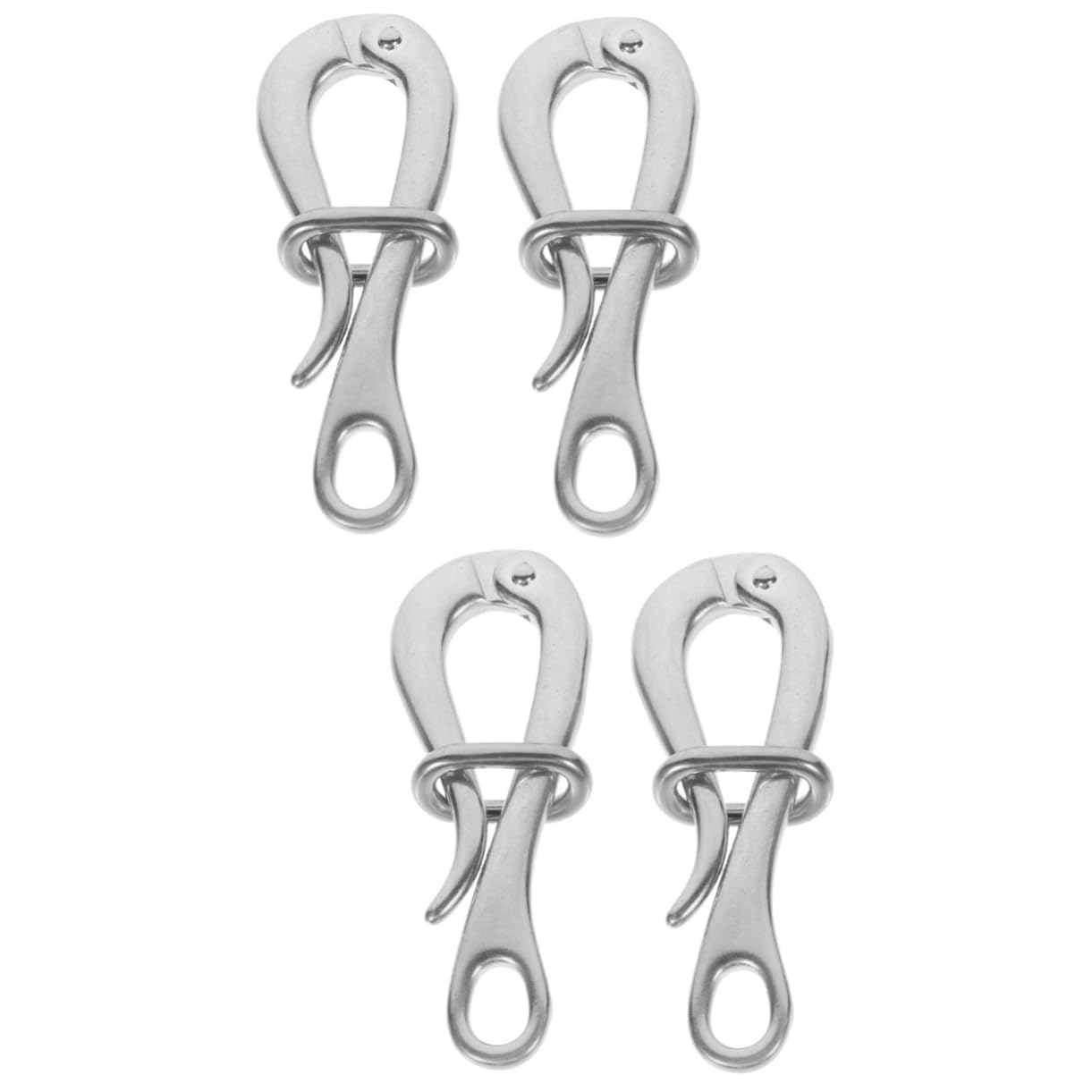 Mipcase 2sets Portable Life Boat Hook Stainless Steel Quick Release Hook Boat Rafts 2pcs*2