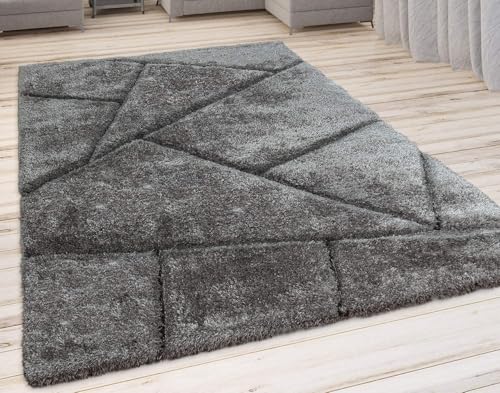 Image of Premium Soft Shaggy Runner Rug for Hallway, Bedroom & Living Room | Modern Geometric Pattern Carpet | Fluffy Bedside Floor Mat | Non-Slip Long Runner for Home Decor [6x9 Feet Multi 10]