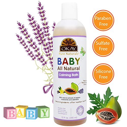 Image of OKAY- Baby Calming Bath with Natural Papaya Extract 12oz / 355ml (Pack of 2)