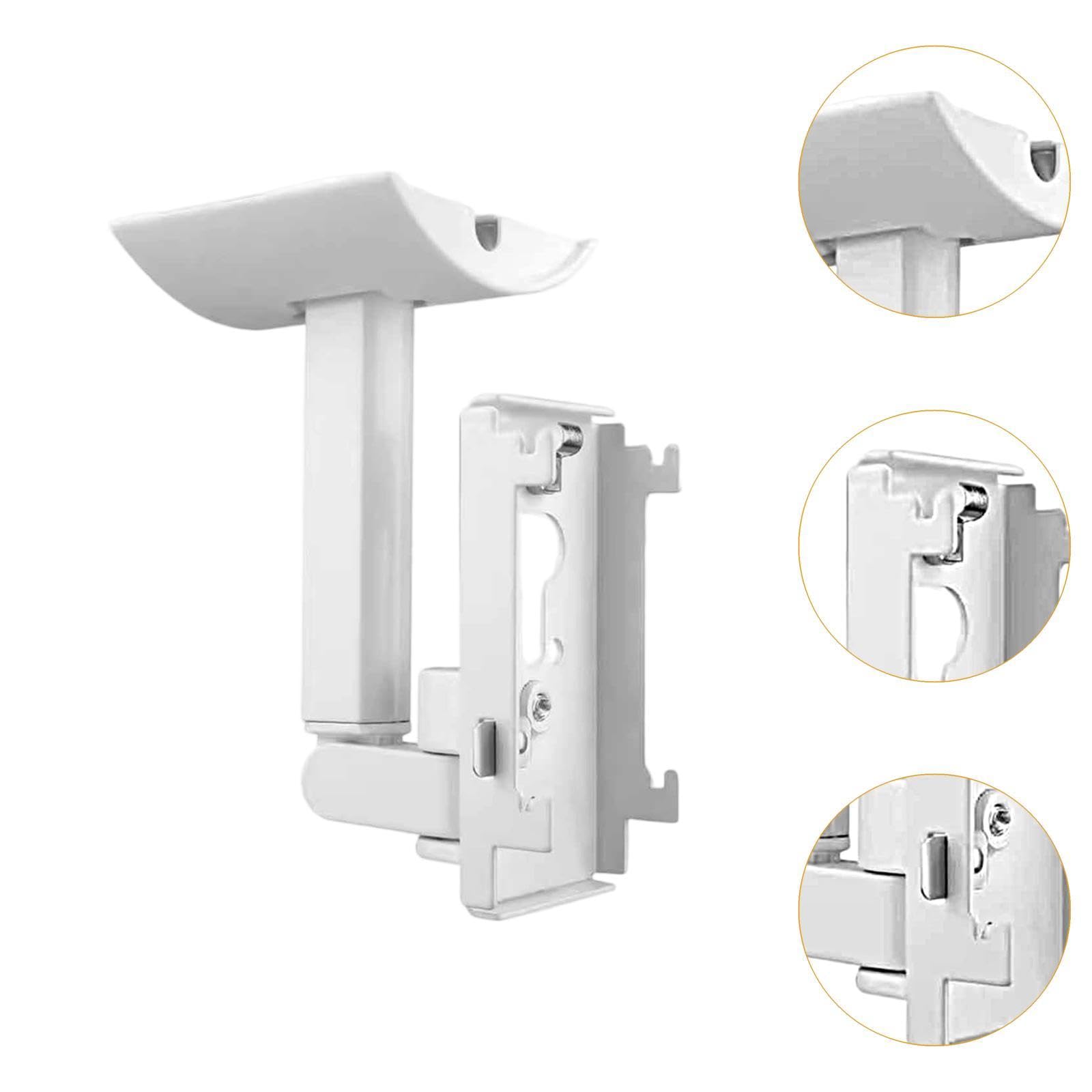 Soporte de Techo para Altavoz, Soporte de Pared para Altavoz, Soporte de Metal Simple Y Resistente, Fácil Montaje para Altavoces de Sonido Envolvente, Blanco