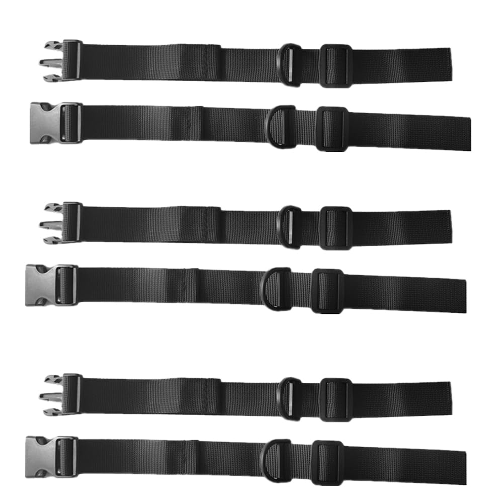 3-Piece Adjustable nylon Backpack Chest Strap, Backpack Non-Slip Shoulder, Chest Buckle Strap, Fits Most Sizes (Black)