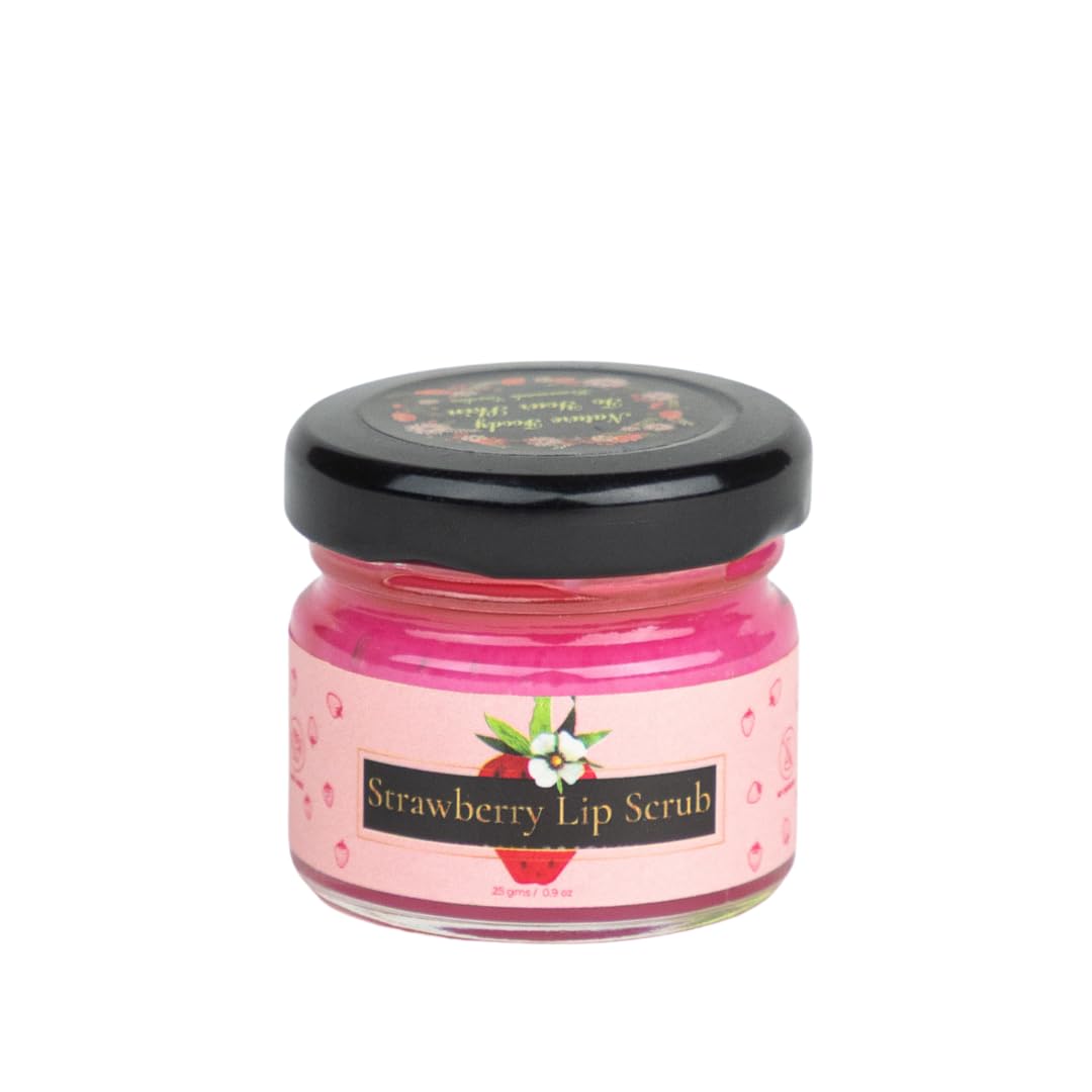 Strawberry Lip Scrub 25g | Gentle Exfoliating Lip Care for Dry & Chapped Lips | Hydrating Lip Polish for Soft, Smooth & Flake-Free Lips-image-26