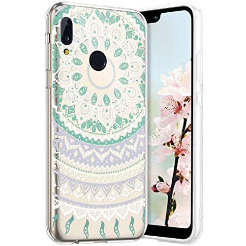 Robinsoni Case Compatible with Huawei P20 Lite Cover Huawei P20 Lite Case Transparent Crystal Case Soft Silicone TPU Case Glossy Gel Rubber Cover Clarity Ultra Thin Cover Buhhda Flower Cover