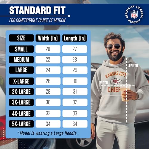 Image of Team Fan Apparel NFL Gameday Hoodie Pullover Sweatshirt for Men and Women | Officially licensed NFL Gameday fleece pullover - kangaroo pocket, ribbed cuffs, drawstring hood, unisex fit