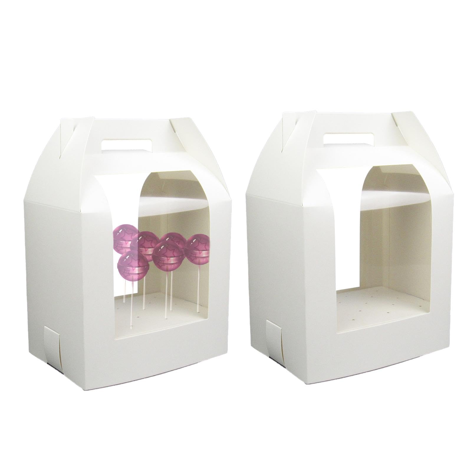 Raxove Portable Cake Pop Holder Boxes | 2PCS Cakepop Display Carriers With 18 Holes,Cake Pop Stand For Lollipops Candy Pop, Candy Boxes And Supplies