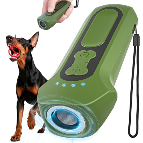 Firlonale Dog Bark Deterrent Devices, Ultrasonic Anti Barking Device for Dogs, Portable Dog Training Device Safe for Dogs & Human 65FT Bark Control Barks No More Indoor Outdoors Behavior Correct