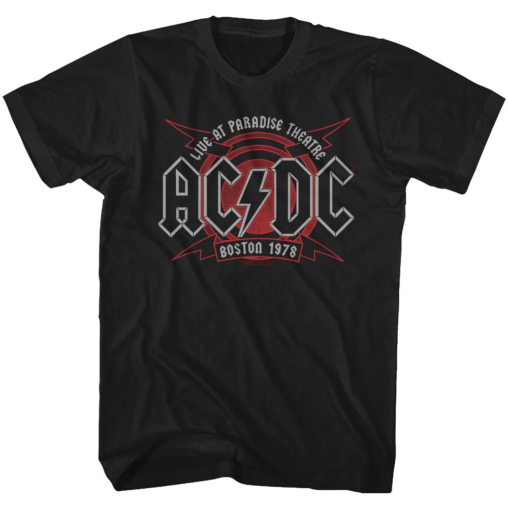 ACDC Heavy Metal Rock Band Music Boston 1978 Concert Adult Short Sleeve T-Shirt Graphic Tee