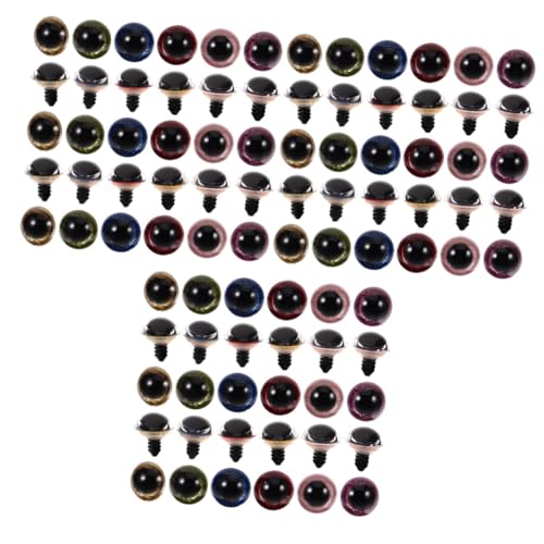 SHINEOFI 3 Juegos Ojos De Muñeca Peluches Juguete Felpa Googly Animal De Peluche Prácticos Ojos Artificiales Ojos De Decoración Creativa Prácticos Ojos Decorativos El Plastico 60 Piezas * 3