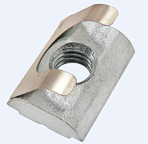 13093, 15 30 40 Series M6 x 1.0 Short Self Aligning Roll in T-Nut with Spring Leaf Steel (10 Pack)