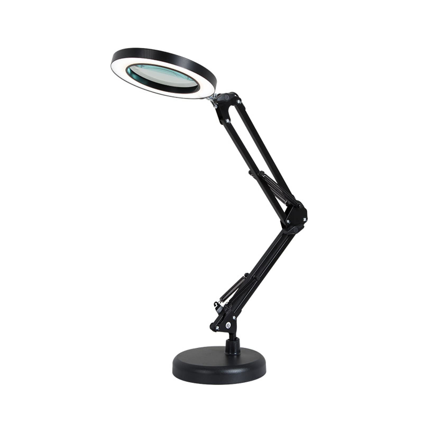 LED Bordado Belleza Escritorio lámpara Tatuaje ceja/uña Arte/Tatuaje/pestaña/lámpara de Lectura, Negro (con Lupa), 7 vatios