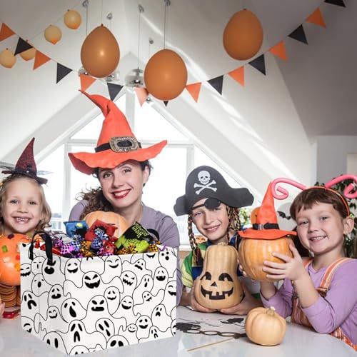 Image of Halloween Ghost thriller basket,Empty Halloween basket,Horror and thriller decor,Trick or Treat Box for Boys and Girls,Horror decor(Ghost)