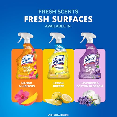 Lysol All Purpose Cleaner Spray, Multi-Purpose Disinfecting Spray, Kitchen & Bathroom Cleaner, Lemon Breeze Scent, 32 Fl Oz (Pack of 2) - Image 6