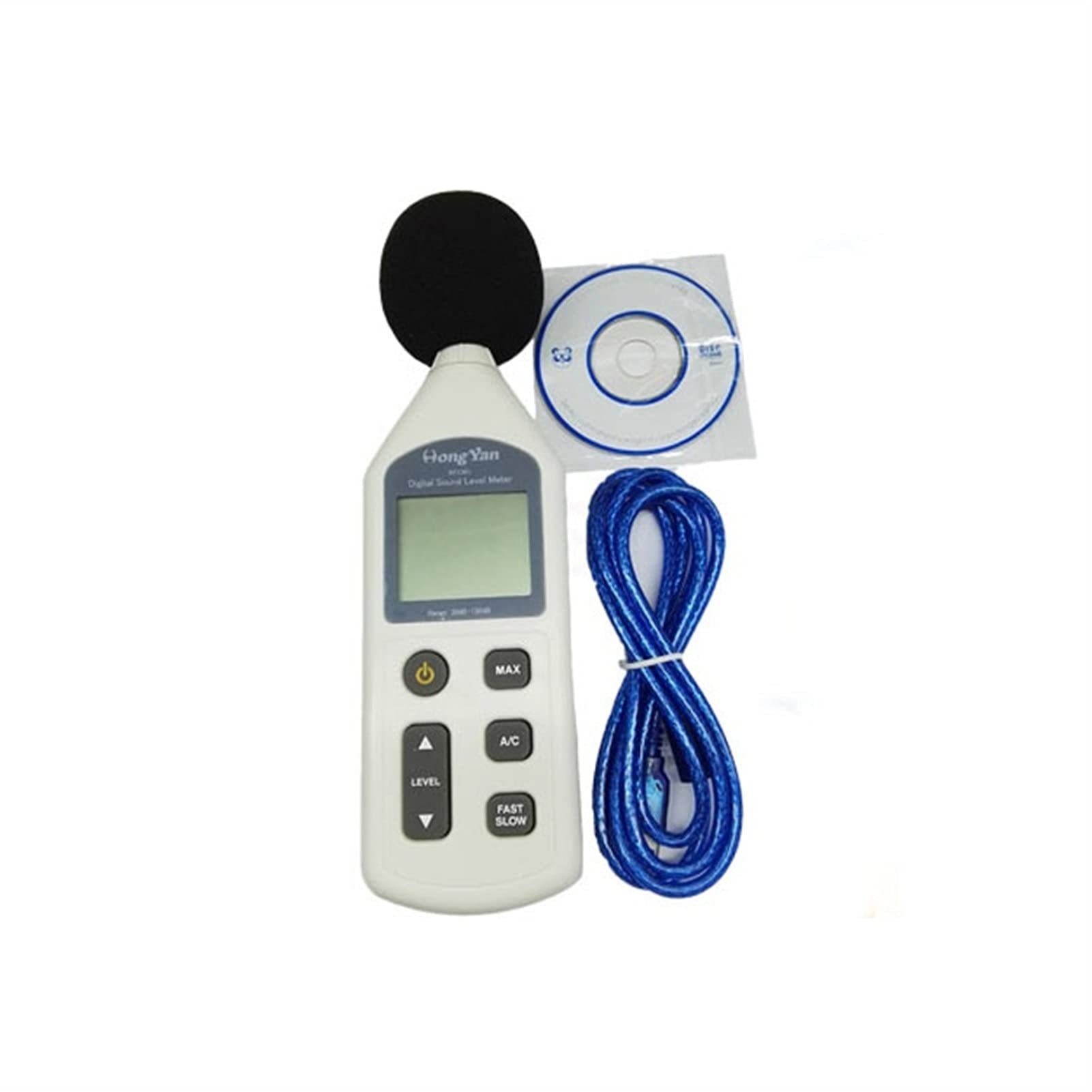 Medidor de Nivel de Sonido Digital Medidor de Ruido Nivel Sonido USB Decibel Mano Datos Meter