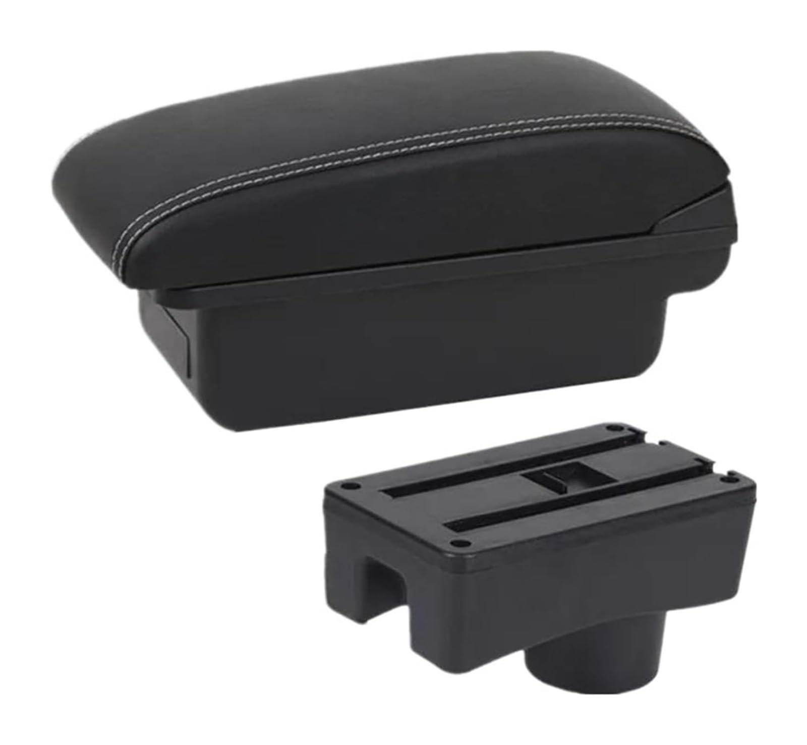 HCKCLMBMZW For Hyundai For Accent For Tagaz Car Armrest Box Storage Dedicated Retrofit Parts Interior Accessorie Car Armrest Center Console(A1 Black White Nousb)