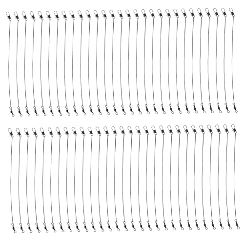 KICHOUSE Steel Fishing Leaders with Swivels High Strength Wire Leader Lightweight Fishing Strings for Sea Fishing Accessories
