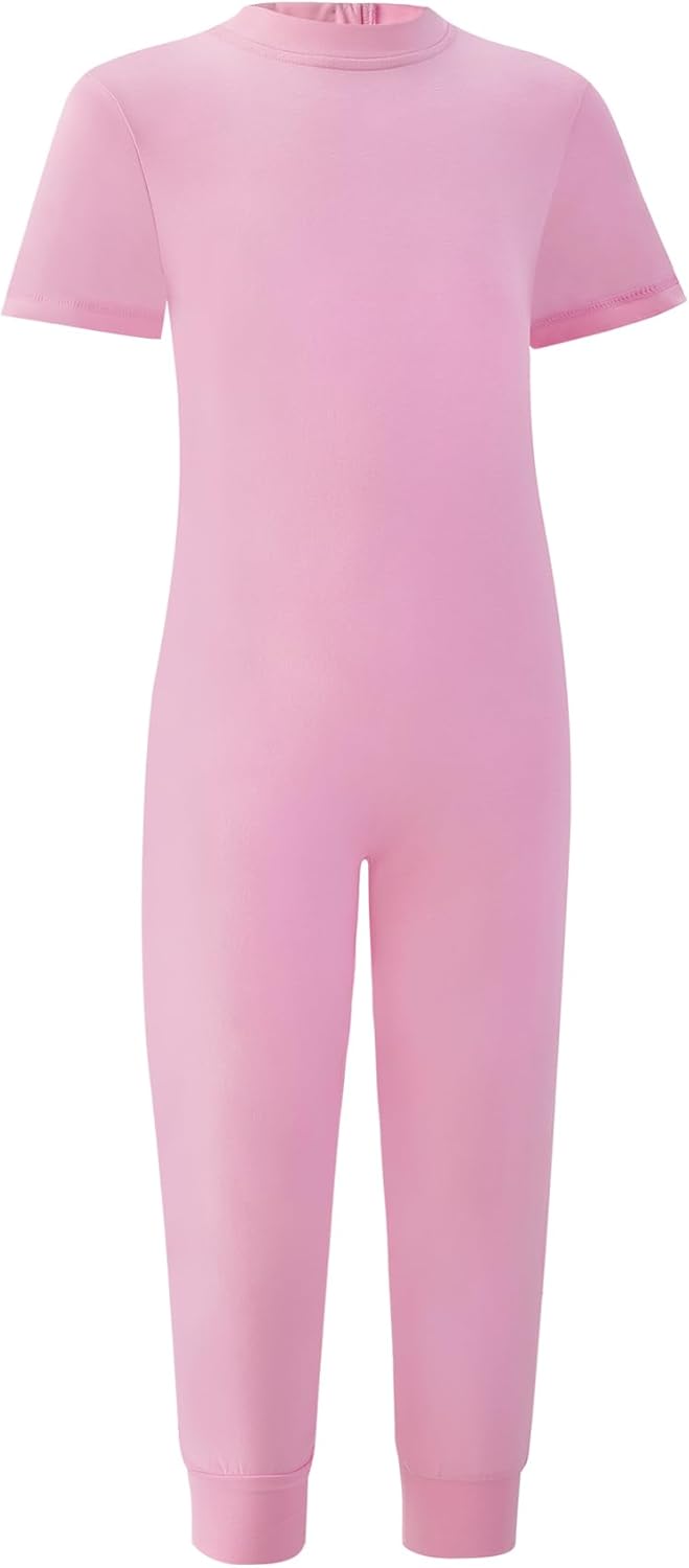 Adaptive Clothing for Kids Special Needs Autism Sensory Anti-Strip Jumpsuit Back Zip Long Leg Romper Size 3T-16 Years