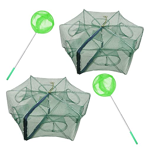 ZffXH Trampa de Cebo de Pesca Plegable Pescado pececillo Cangrejo de río Crawdad camarón Molde