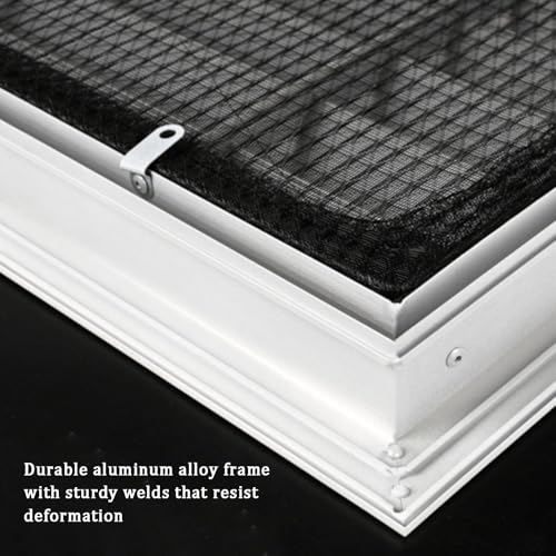 Trappe de ventilation robuste 45x45 en aluminium avec grille de protection