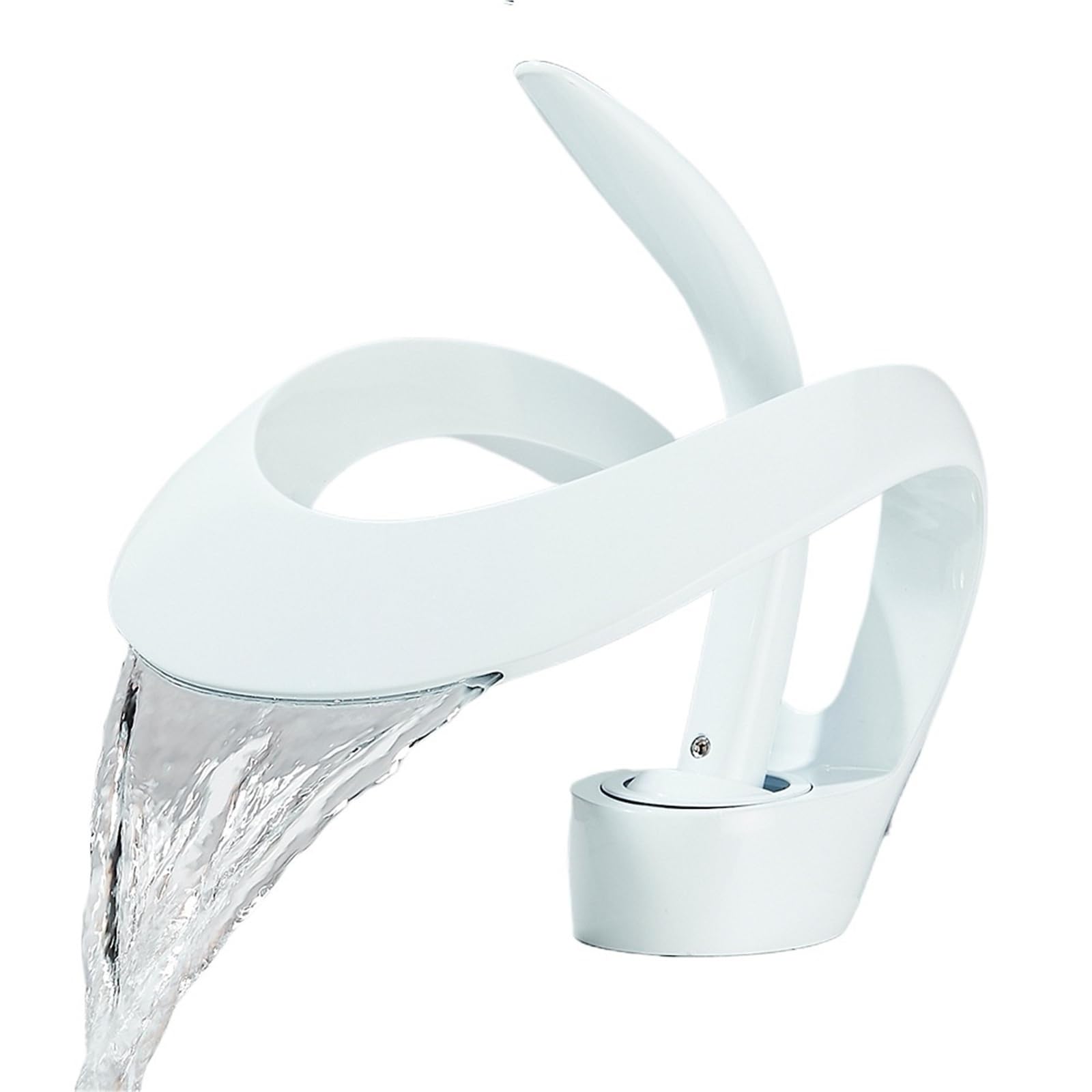 Taps, Hot & Cold Mixer Tap Basin Chrome Finish for Home & Kitchen Use(White Color)