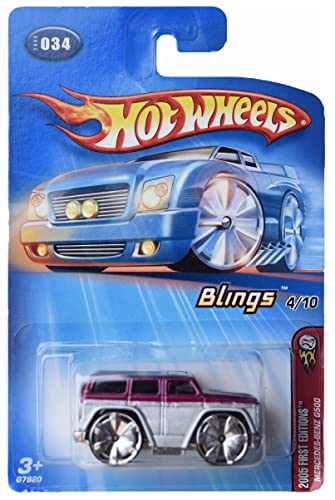 Hot Wheels Blings Mercedes Benz G500 Silver Pink 2005