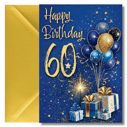 LimaLima 60th Birthday Card For Men Traditional Design Perfect For Dad Brother Uncle & Husband