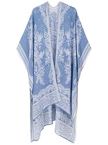 Image of Breezy Lane Women's Kimono Cardigan Summer Swimsuit Coverups Beach Cover Up with Floral Print for Vacation
