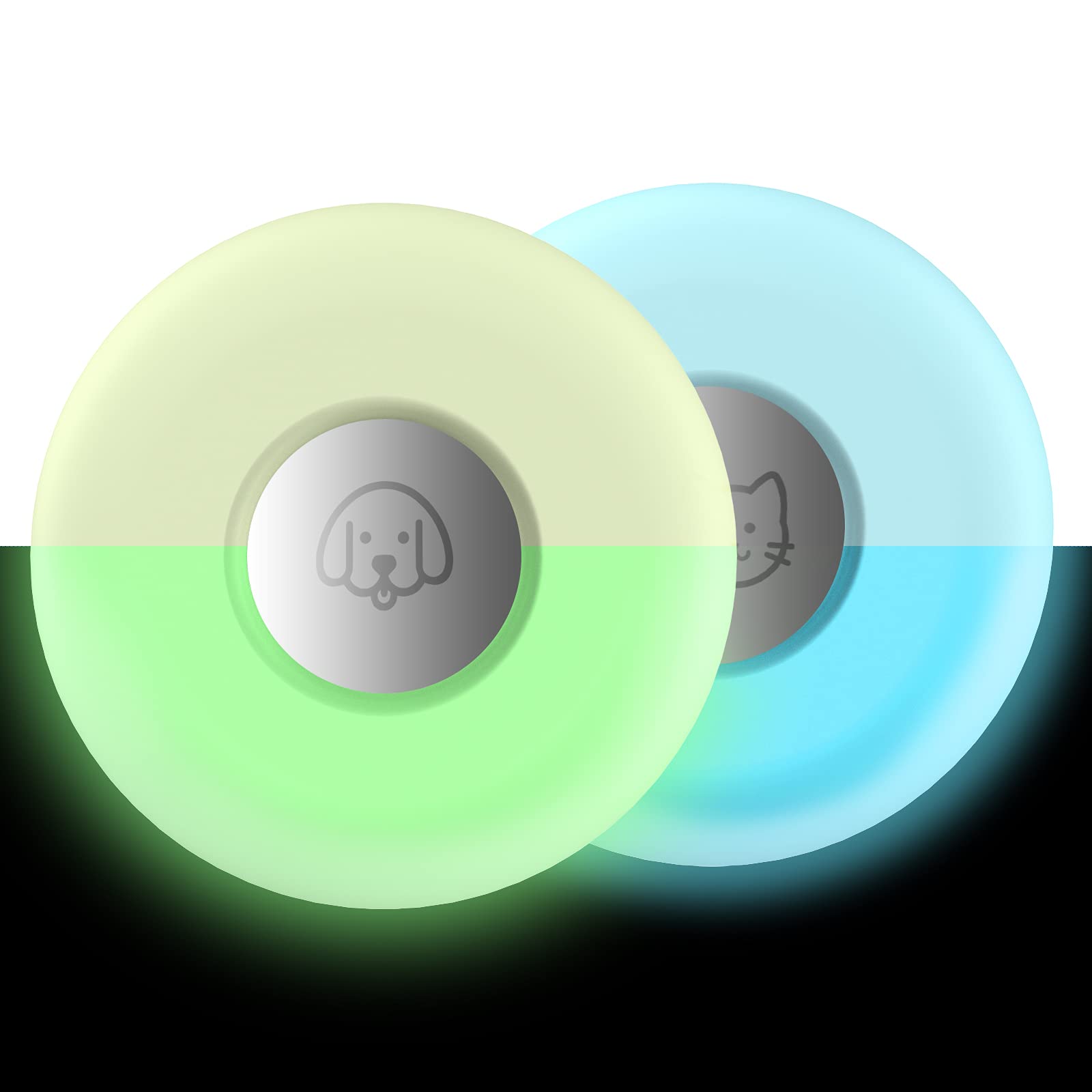 Dog Collar Holder for AirTag, 2 Pack Silicone Pet Collar Case for Apple Airtags, Anti-Lost Airtag Dog Collar Holder GPS Tracker Compatible with Cat Dog Collars Charms Harness & Backpack Accessories