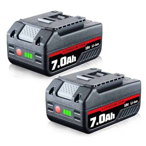 DASNITE 2Pack BAT609 7.0Ah Li-ion Replacement for Bosch 18V