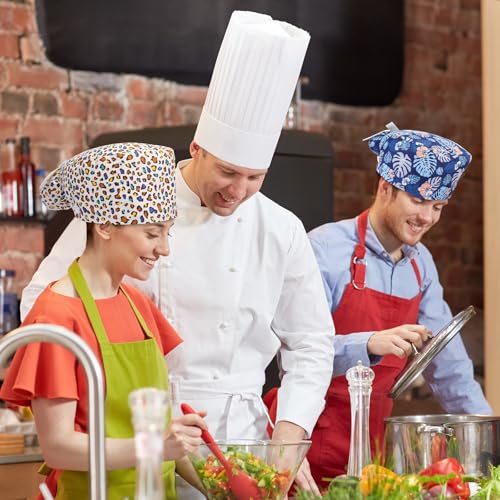 Image of 6 Pcs Scrub Cap Women Adjustable Nurse Cap with Button Bouffant Medical Surgical Hat Sweatband for Gift