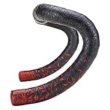 Supacaz (スパカズ) サイクリング バーテープ - Super Sticky Kush - Star Fade - Red + Red Star Plugz