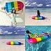 AMGlobal Popsicle Float, Pool Floats, Inflatable Popsicle Pool Float Raft, Summer Outdoor Pool Floats, Floatie Lounge Toy For Adults, Kids For Fun