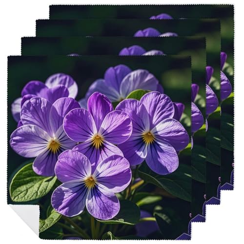 Servilletas de Tela Blancas Cuadradas Paquete x4 miniatura 1