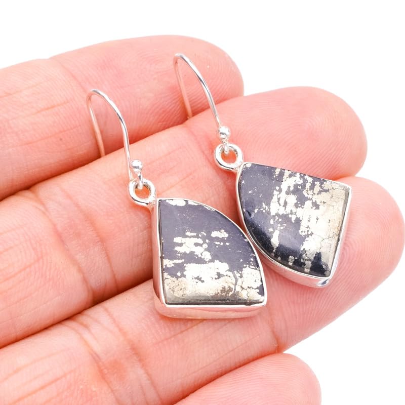 Boucles d'oreilles argent 925 et Pierre d'Or Apache pour sublimer vos tenues