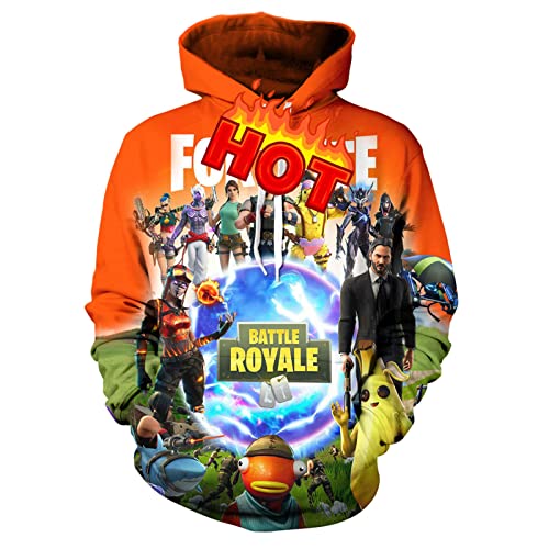 Bpcqdr Uniex 3d Printing Hoodie Anime Games Pullover Hoodie Battle Royale Sweatshirts BL5-X-Large