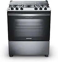 Fogão Brastemp 5 Bocas Cor Inox Com Turbo Chama - BFS5GDR 110V