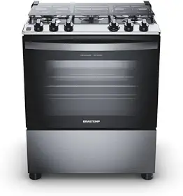 Fogão Brastemp 5 Bocas Cor Inox Com Turbo Chama - BFS5GDR 110V