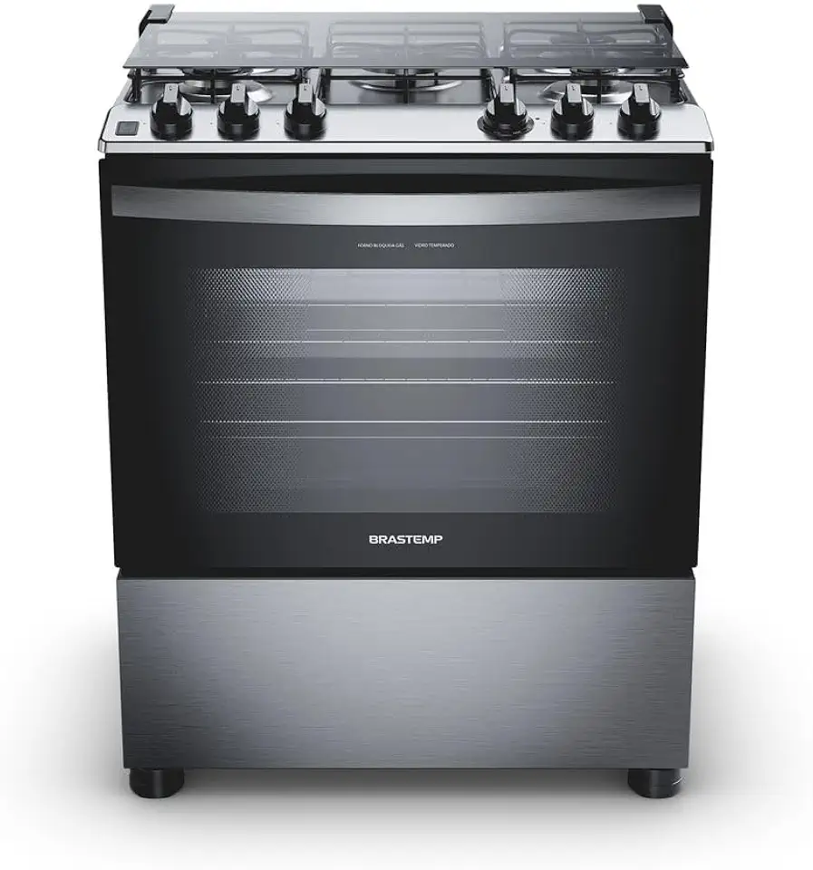 Fogão Brastemp 5 Bocas Cor Inox Com Turbo Chama - BFS5GDR 110V