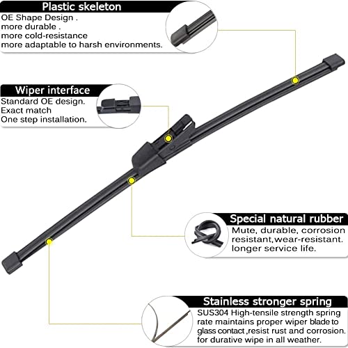 Autoboo 26"+18" Windshield Wipers With 11" Rear Wiper Blade Replacement For Vw Volkswagen Golf 2021-2015, Vw Volkswagen E-Golf 2021-2015, Volkswagen Gti 2021-2015 -Original Factory Quality (Pack Of 3) #TOP2