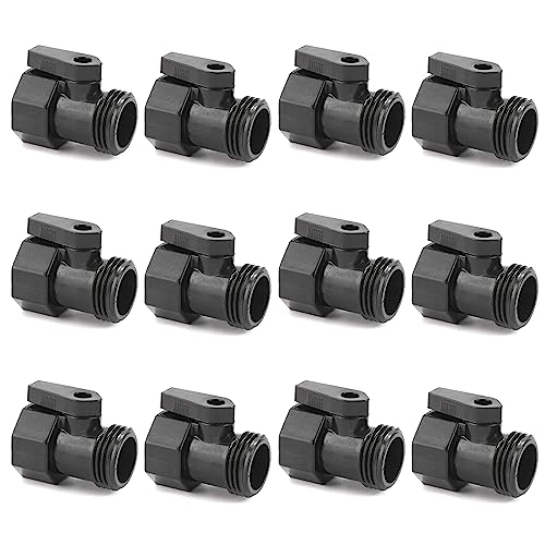 12 Pack Garden Hose Shut Off Valve - 3/4