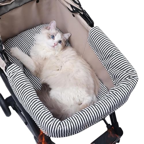 猫用キャリーパッド | ペットストローラーカバー - 取り外し可能 洗濯可能 防水 ペット用クッション 旅行 アウトドア 散歩用