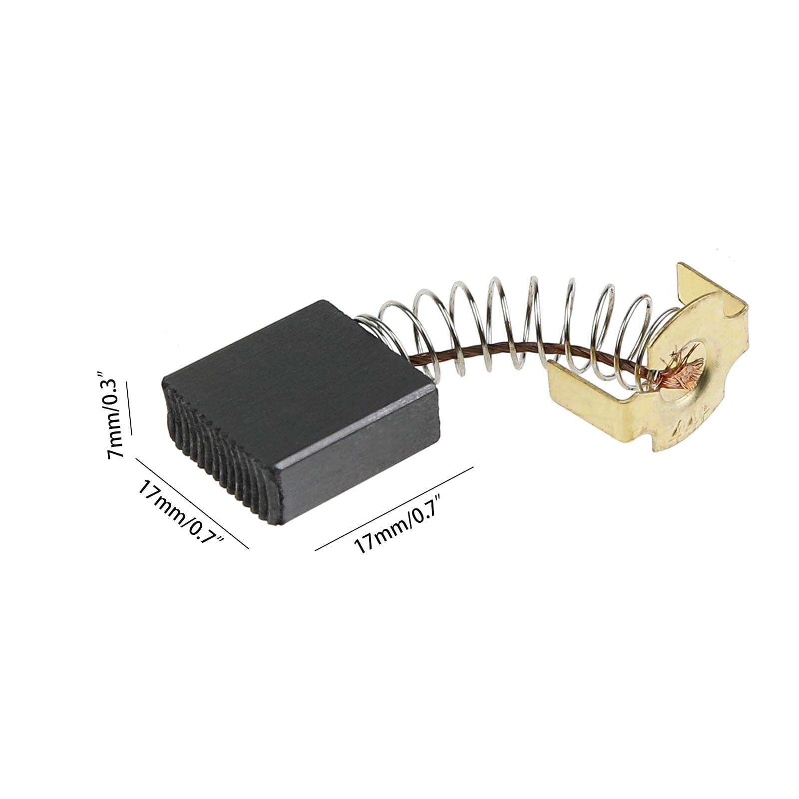 ECSiNG 2 pares de escobas de carbón 1619P04451 17x17x7mm compatible con sierra de pestaña deslizante GCM 10/GCO 14-1/GCM 10 para herramienta eléctrica