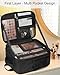 TANTO Makeup Backpack, Makeup Artist Bag Professional Cosmetic Bag with 4 Bag Extra Large Travel Train Case Double-Layer Make up Storage Organizer Cosmetic Brush Case with Adjustable Divider (Black