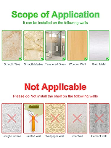 SMARTAKE 2-Pack Corner Shower Caddy, Adhesive Bath Shelf with Hooks, SUS304 Stainless Steel Storage Organizer for Bathroom, Toilet, Kitchen and Dorm, Only for 90 Degrees Right Angle, Silver