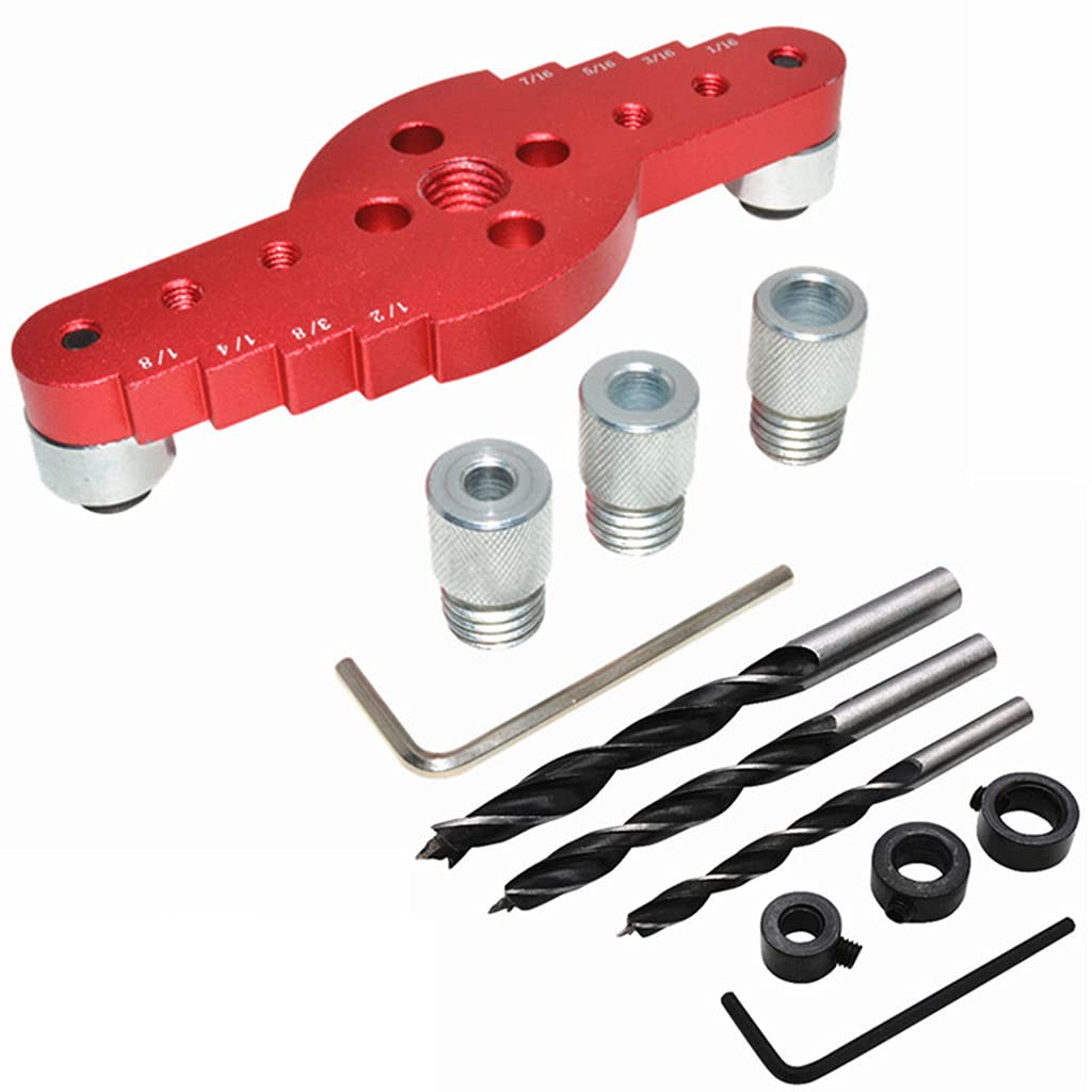 Professional Center Locator Center Dowel Jig Hole 6-10mm Guide Kit Aluminum Alloy Woodworking Tool